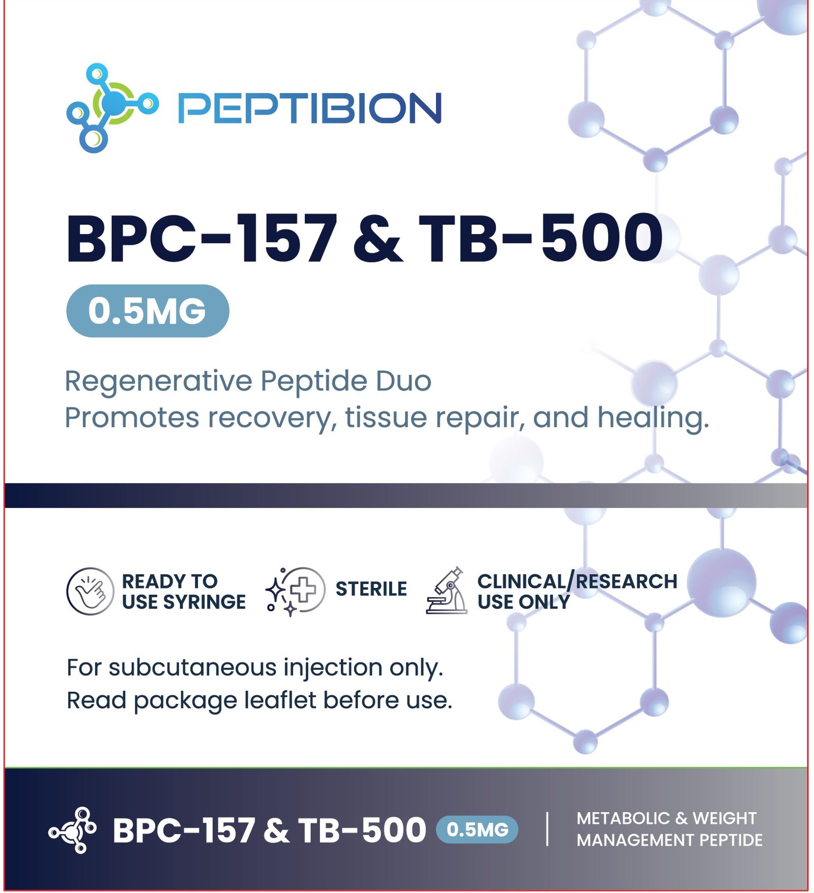 BPC-157 & TB-500 0.5 mg Syringe Box